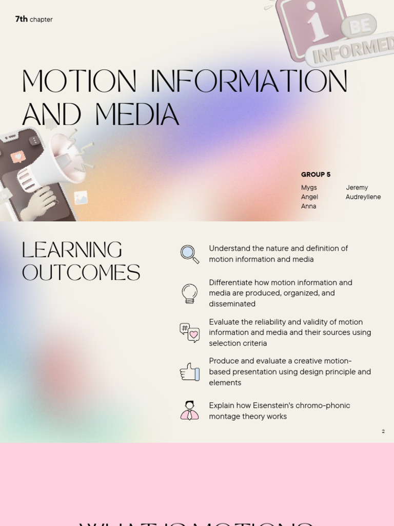 Understanding Motion Information and Media | PDF | Display Resolution ...