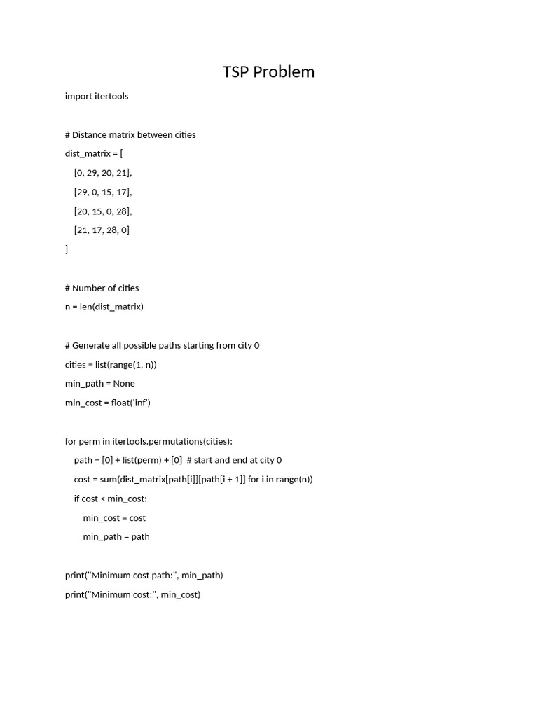 TSP Problem | PDF