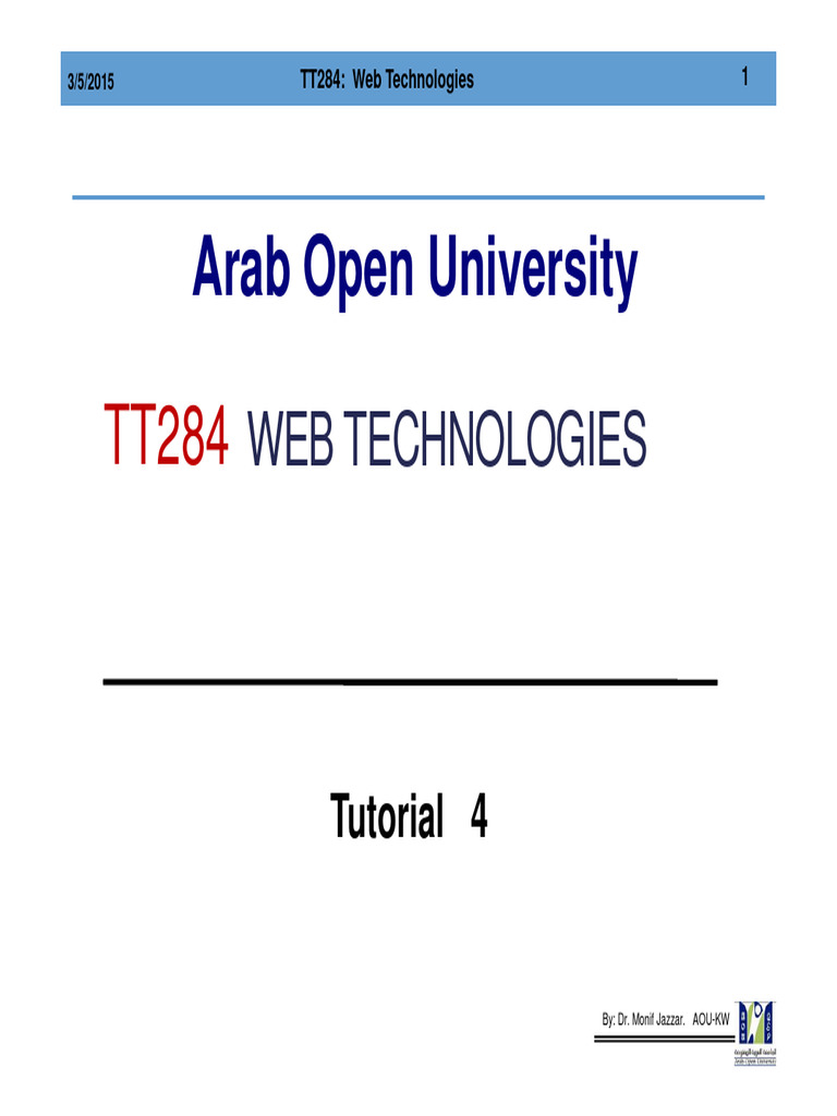 Web Technologies: Architectures Overview | PDF | Document Object Model ...