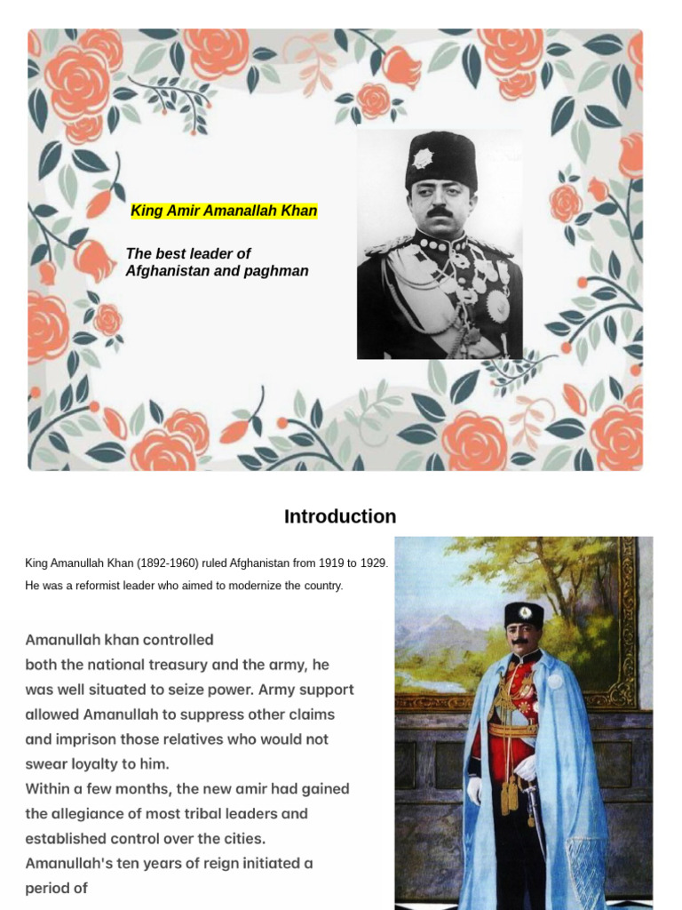 Amanullah Khan Presentation 2 3 | PDF
