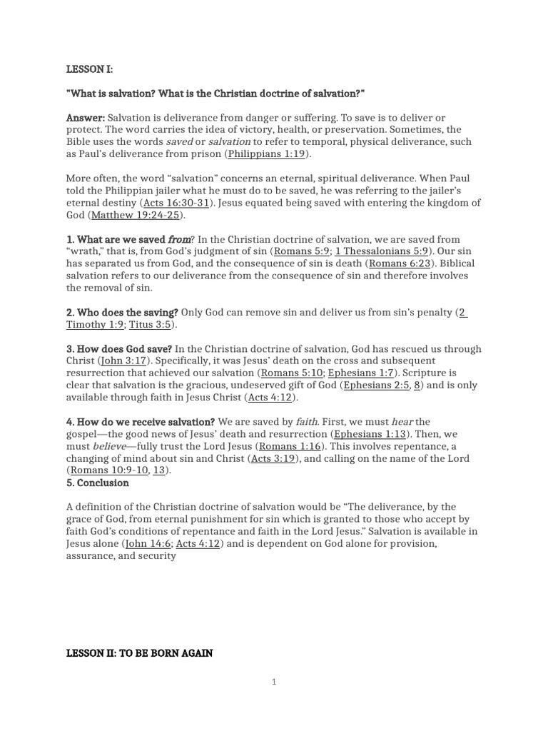Module 1 New Version Lys - Docx - 1504542594303 | PDF | Baptism | Salvation