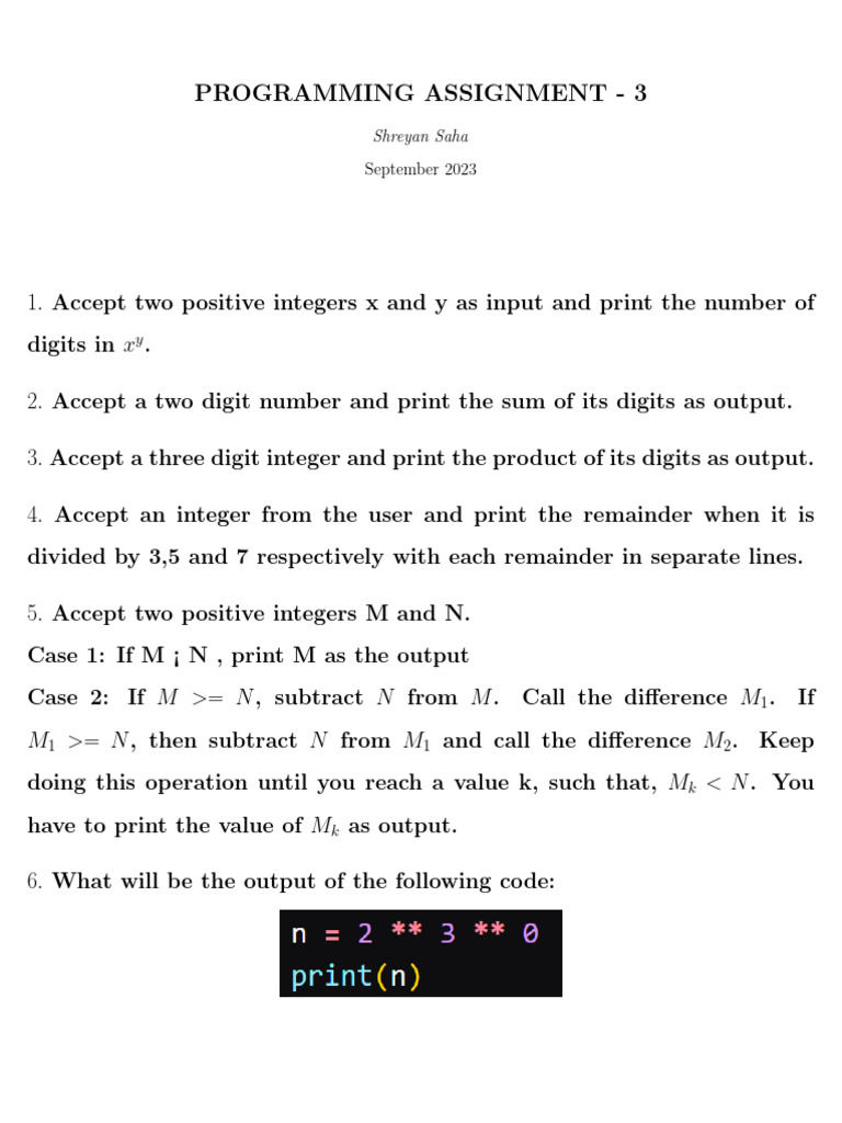 Programming Assignment 3 | PDF