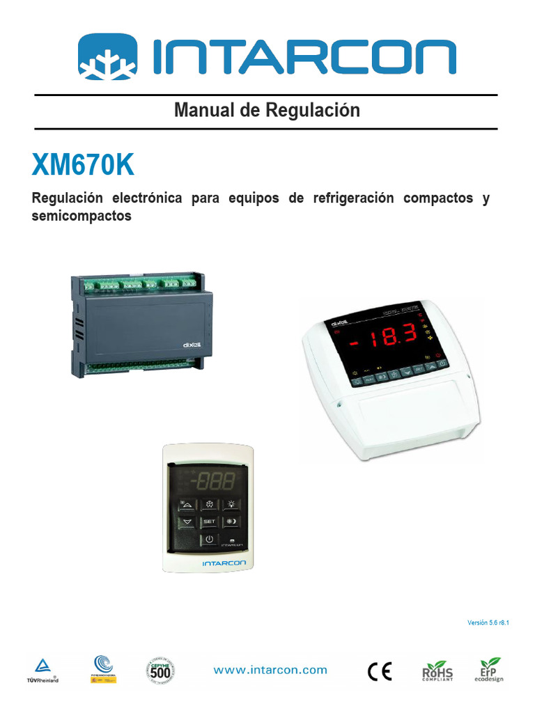 Manual XM670K: Regulación Electrónica | PDF | Relé | Refrigeración