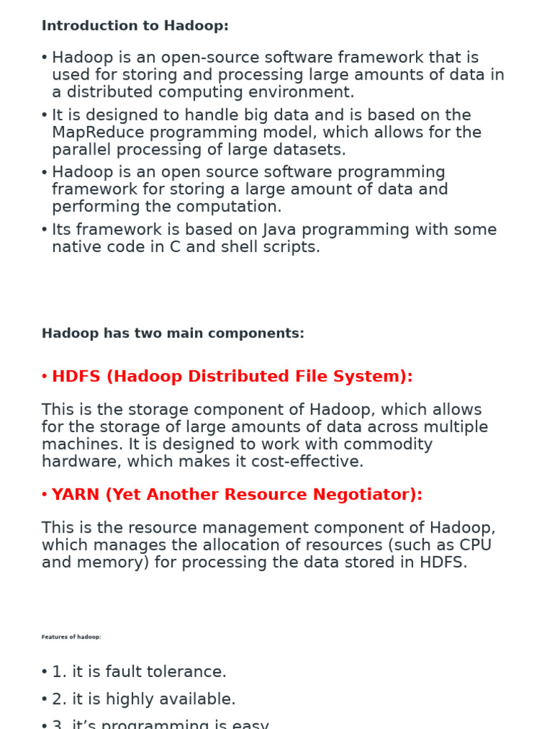 Introduction to Hadoop Framework Basics | PDF | Apache Hadoop | Map Reduce