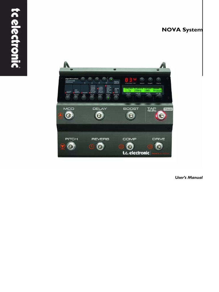 TC Electronic Nova System Handleiding (48 Pagina's) | PDF