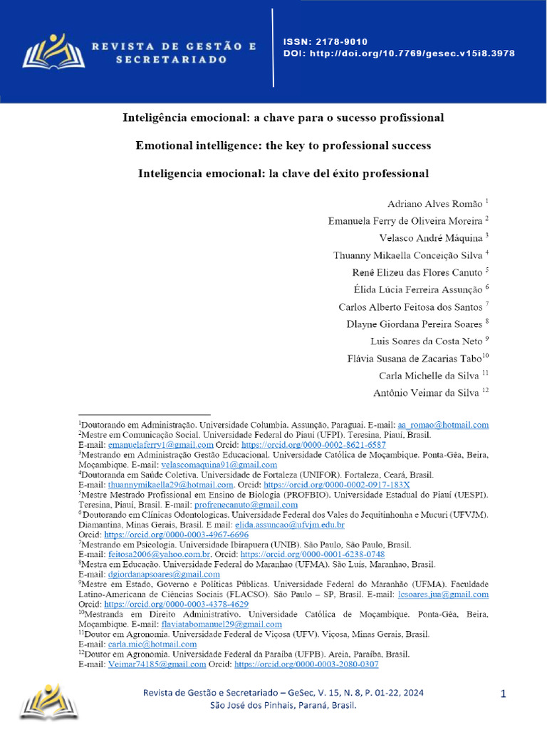 80 - Inteligência Emocional - A Chave para o Sucesso Profissional | PDF