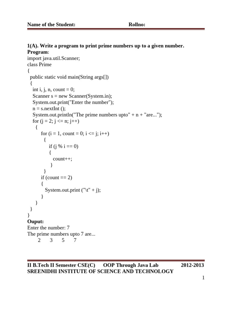 Java Programs for OOP Lab Tasks | PDF | Method (Computer Programming ...