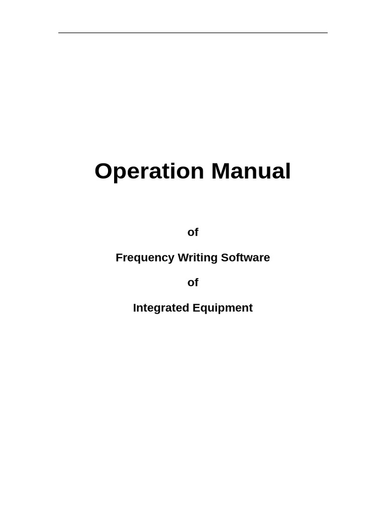 Frequency Writing Software Manual | PDF | Radio | Internet Protocols