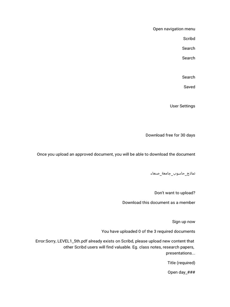 Scribd Document Upload Instructions | PDF | Scribd | Software
