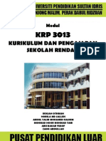 Cover Muka Depan KRP3013 KURIKULUM DAN PENGAJARAN SR