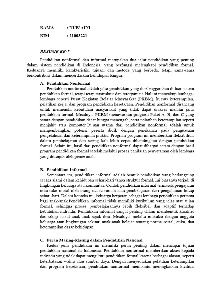 Nuraini 21003221 Penmas P7 | PDF