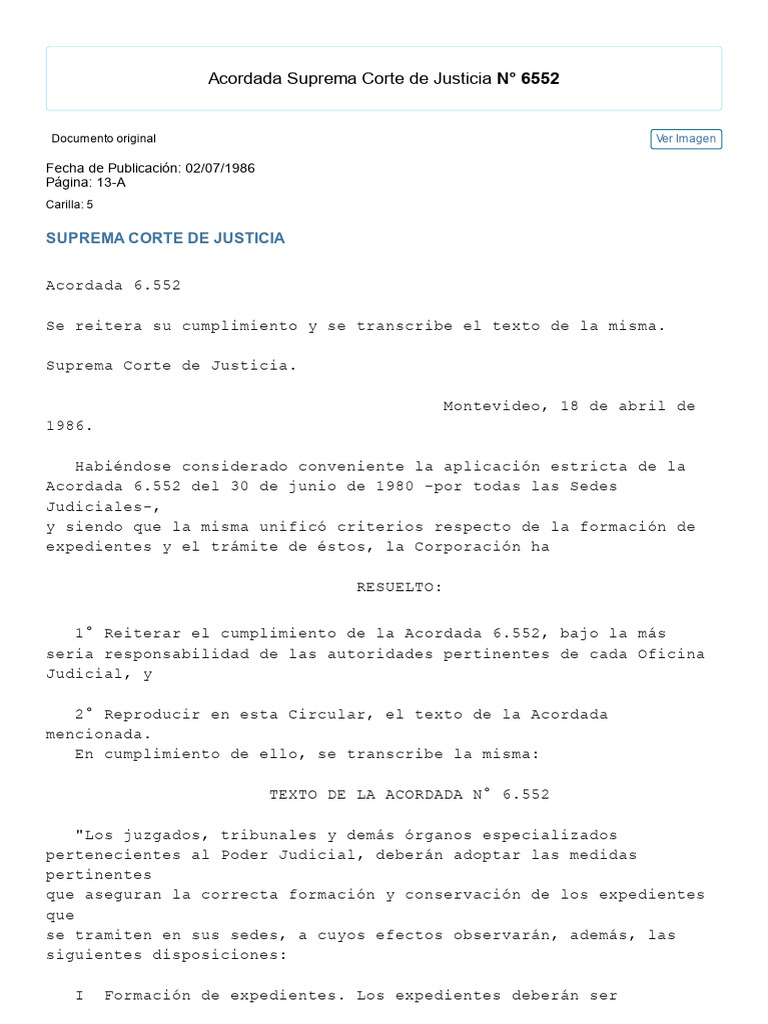 Acordada 6552 de la Suprema Corte | PDF | Justicia | Crimen y violencia