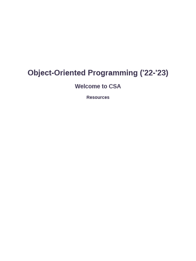 Object Oriented Programming 22 23 Resources | PDF | Inheritance (Object ...