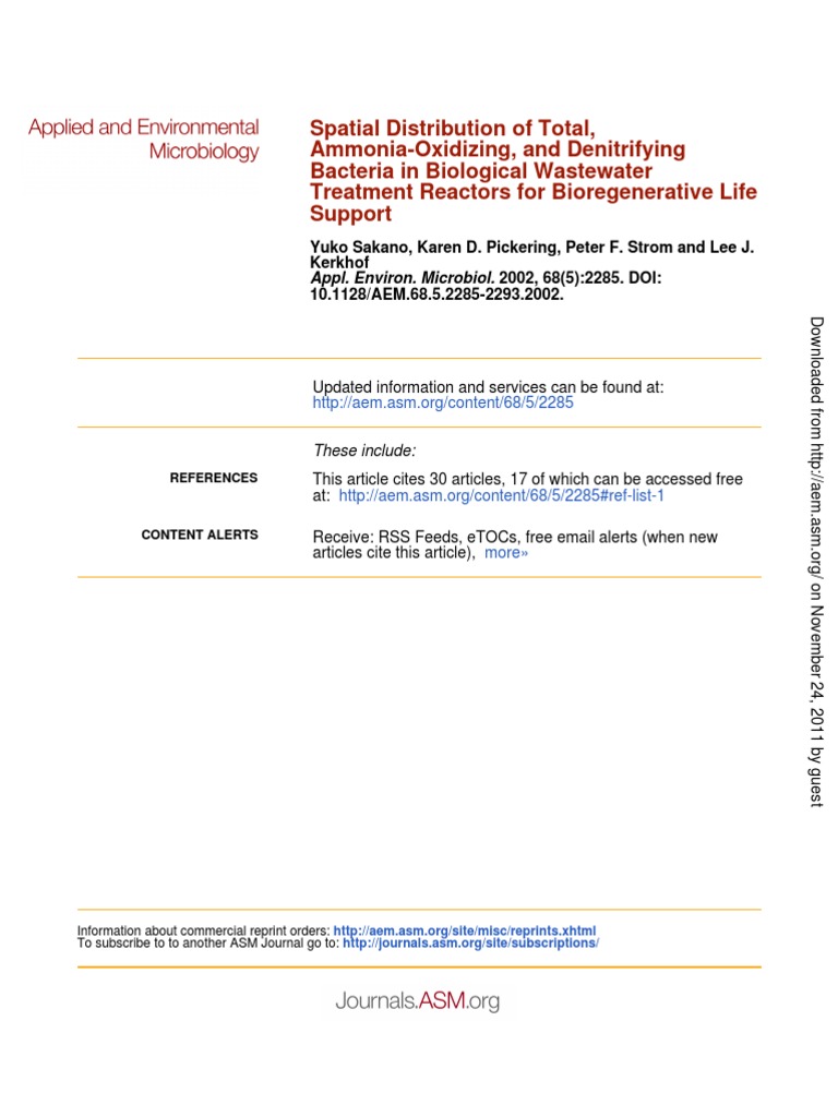 Microbial Communities in Wastewater Reactors | PDF | Ribosomal Rna ...