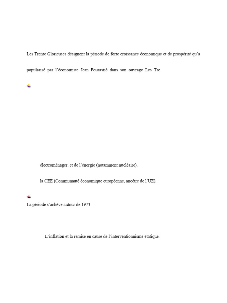 Résumé des Trente Glorieuses (1945-1975) | PDF | Croissance économique ...