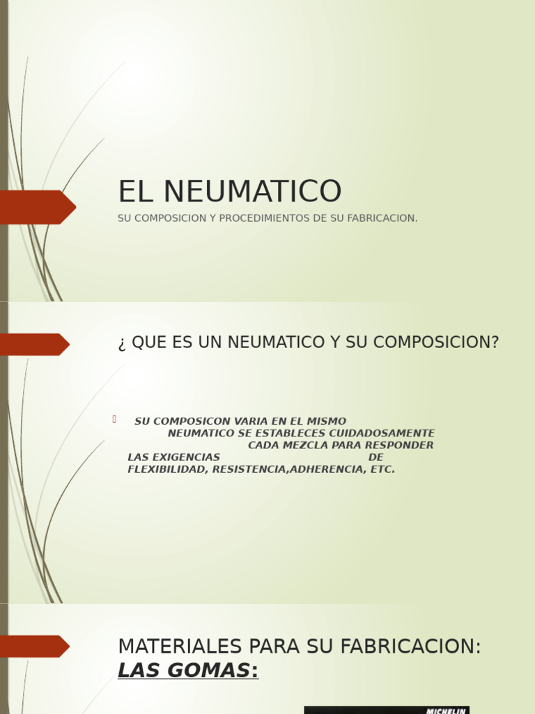 Composición y Fabricación de Neumáticos | PDF