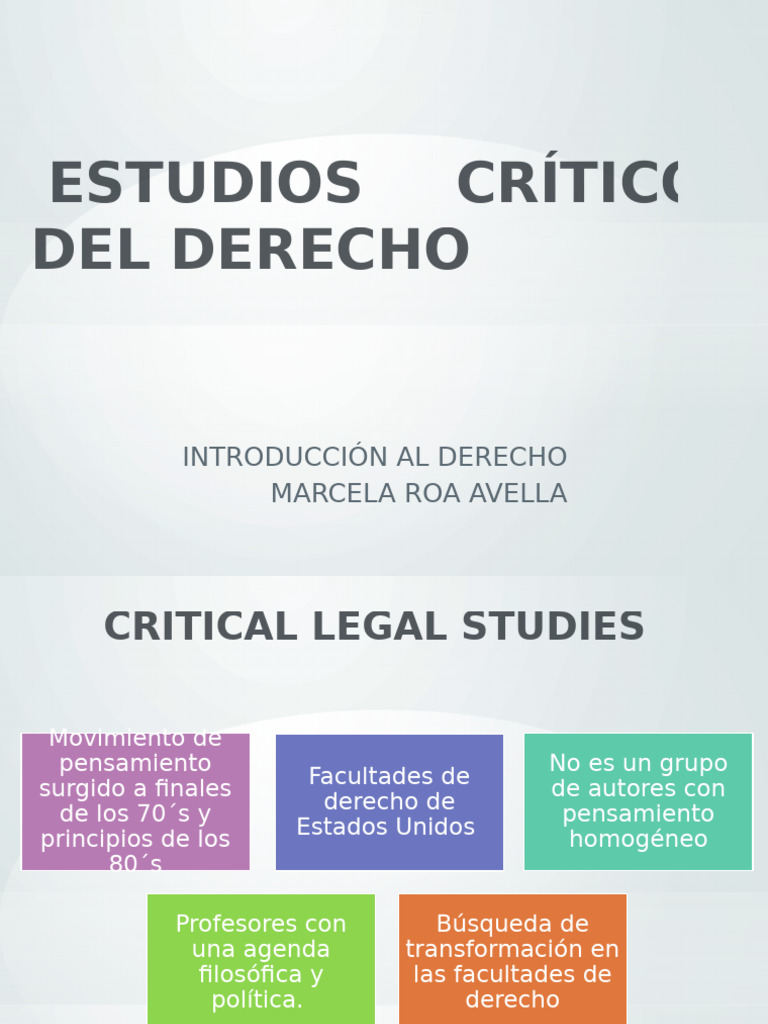 Estudios Críticos Del Derecho 2023 | PDF | Juez | Brown V. Junta de ...