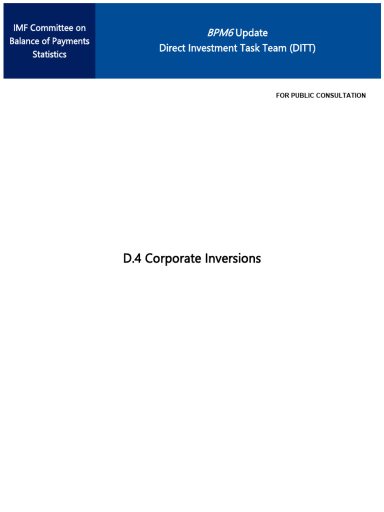 d4 Corporate Inversions | PDF | Foreign Direct Investment | National ...