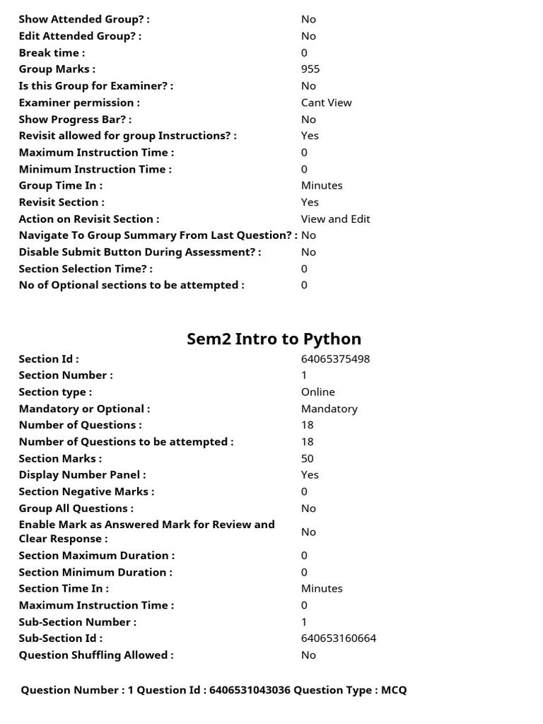 Sem2 Intro To Python Sept 24 | PDF | Multiple Choice | Educational ...