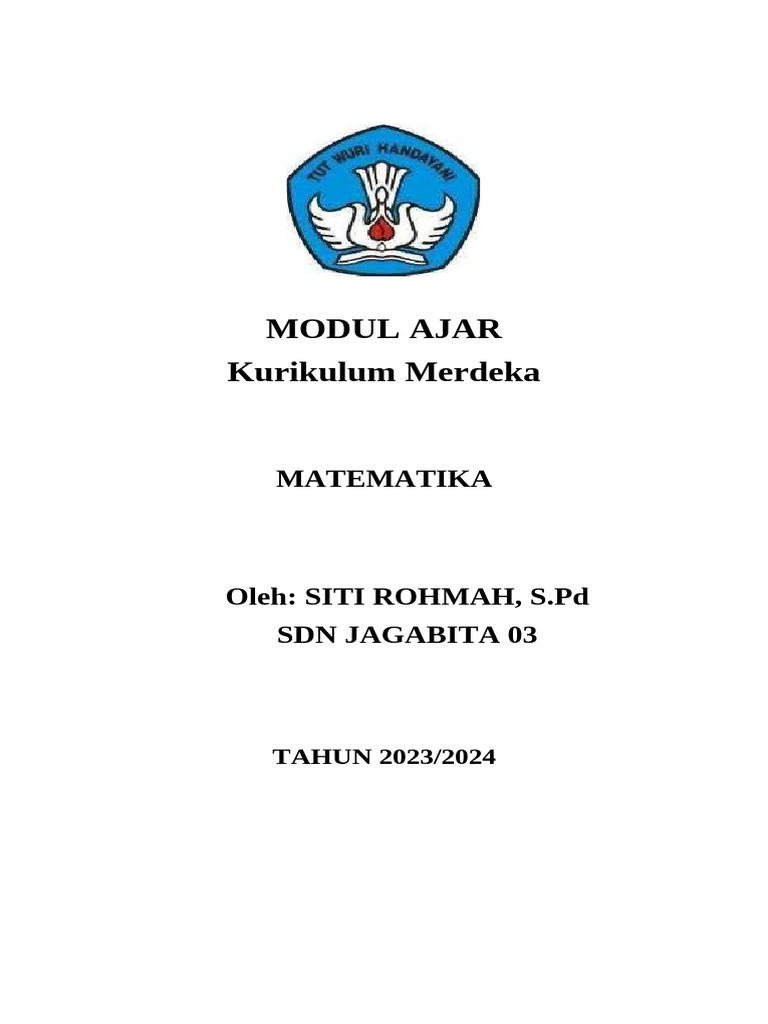 Modul Ajar Matematika Kelas V SD | PDF