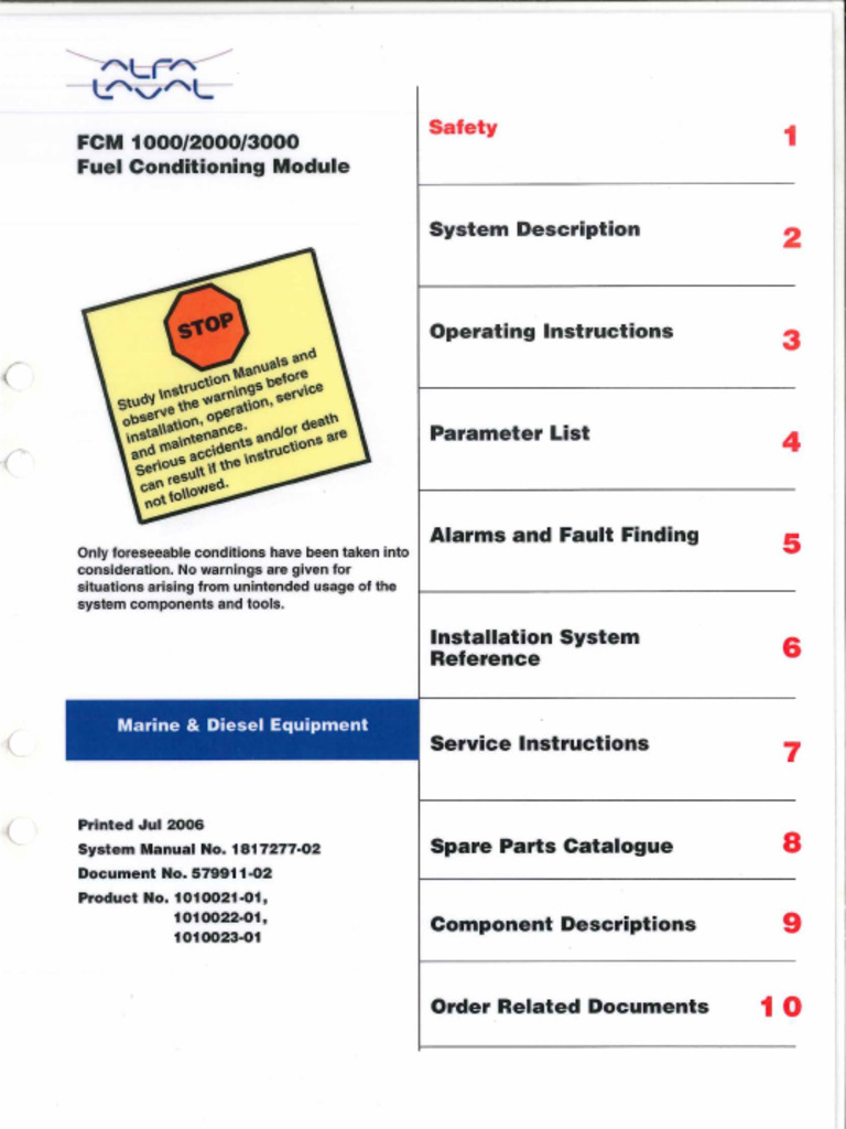 FCM 1000-2000 Fuel Conditioning | PDF