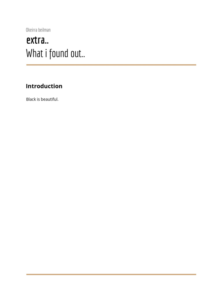 Black Is Beautiful | PDF