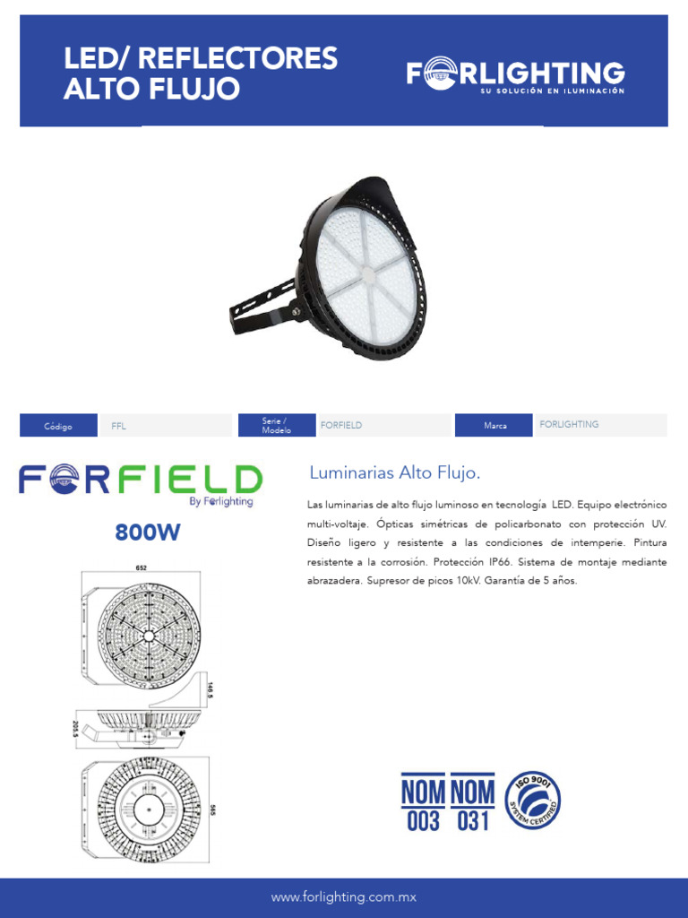 Reflector redondo | PDF | Diodo emisor de luz