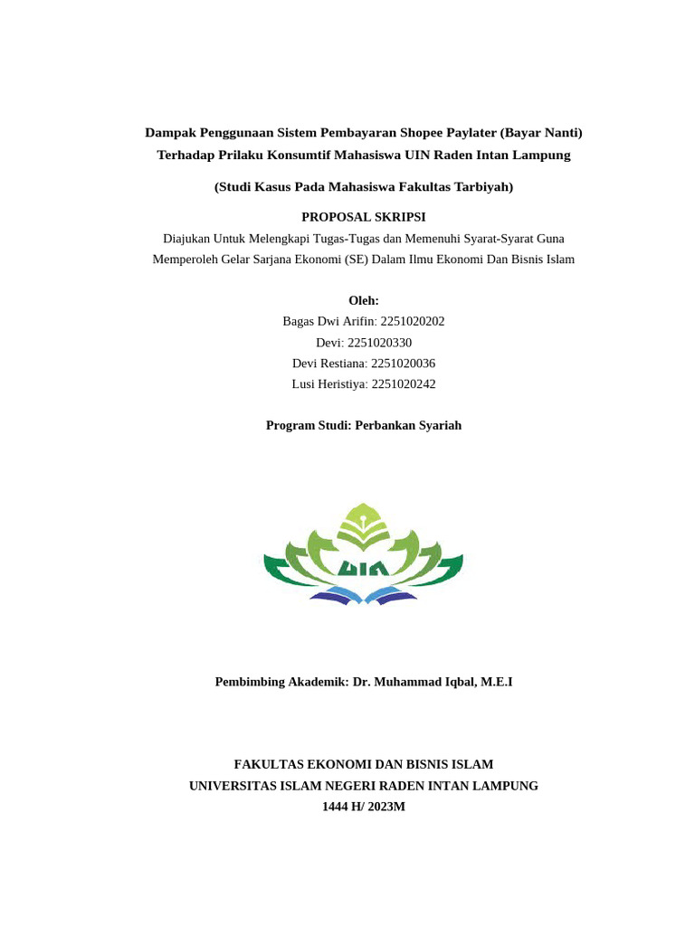 Proposal Kelompok 2 | PDF