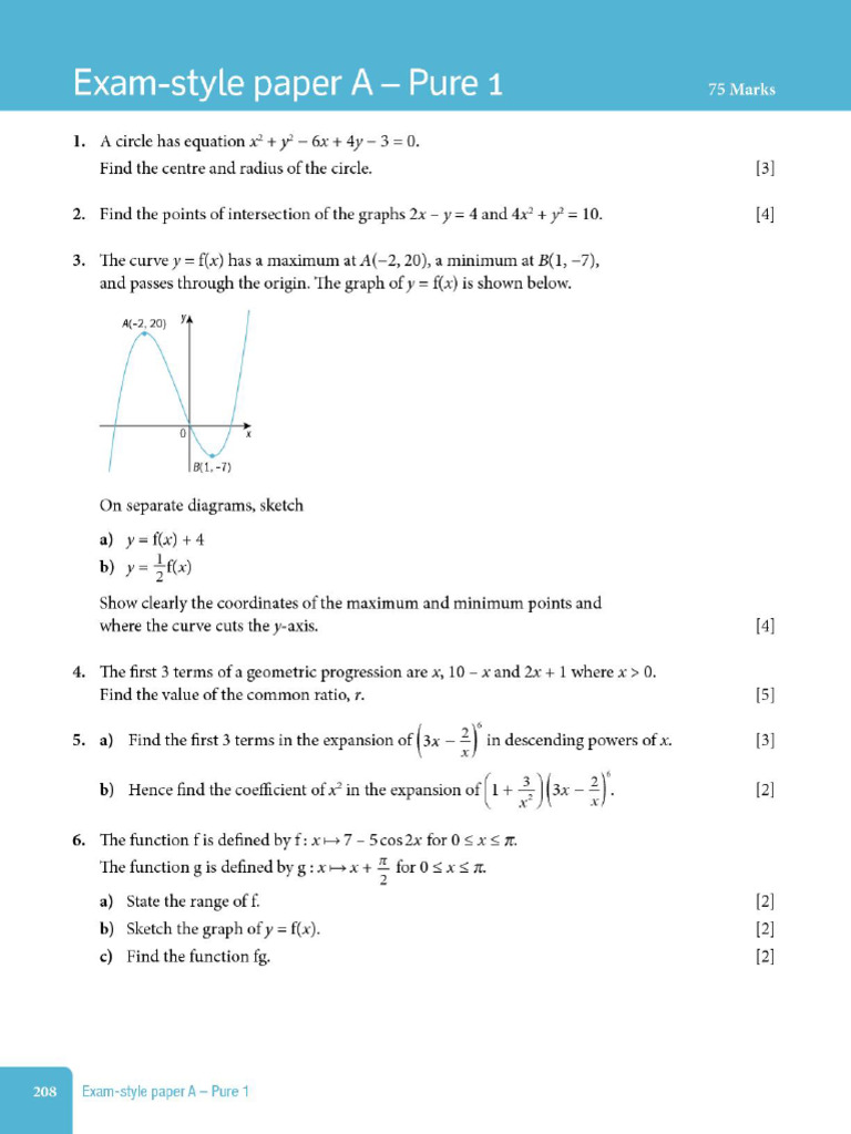 P1 Mock Practice Questions | PDF