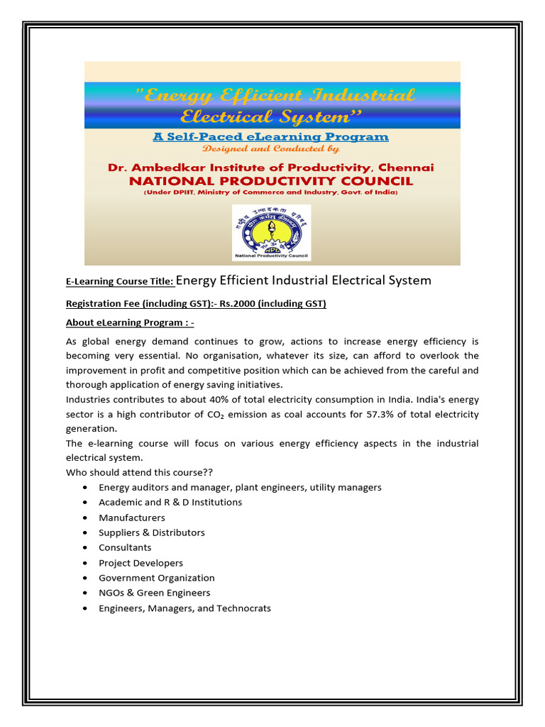 Energy Efficient Industrial Electrical System338509 | PDF