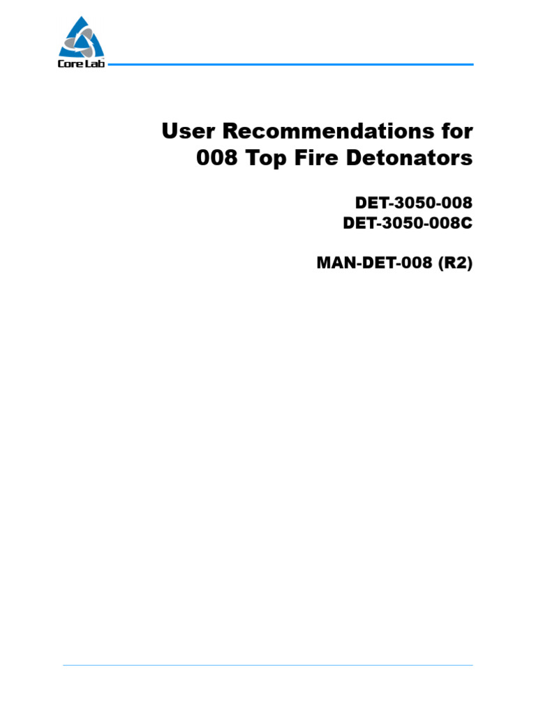 User Guide for 008 Top Fire Detonators | PDF | Electrical Network ...