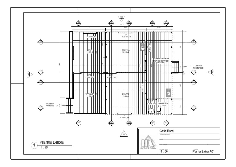 Planta Baixa de Casa Rural 48m² | PDF