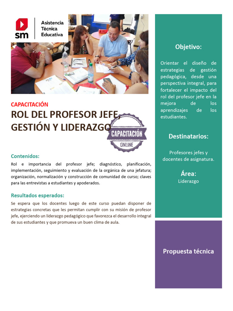 Rol Del Profesor Jefe Gestión y Liderazgo | PDF | Maestros | Enseñando