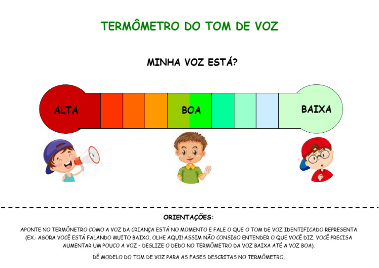 Termômetro do Tom de Voz Infantil | PDF