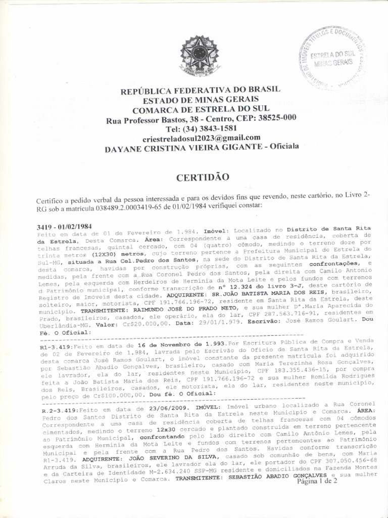 certidão completa (2) | PDF