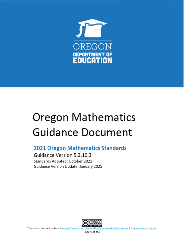 2021 Oregon Math Standards Guide | PDF | Mathematics | Argument