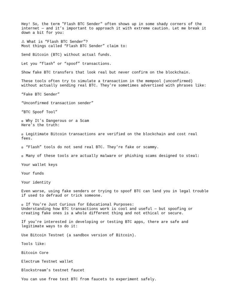 Understanding Flash BTC Senders | PDF | Bitcoin | Applications Of  Cryptography