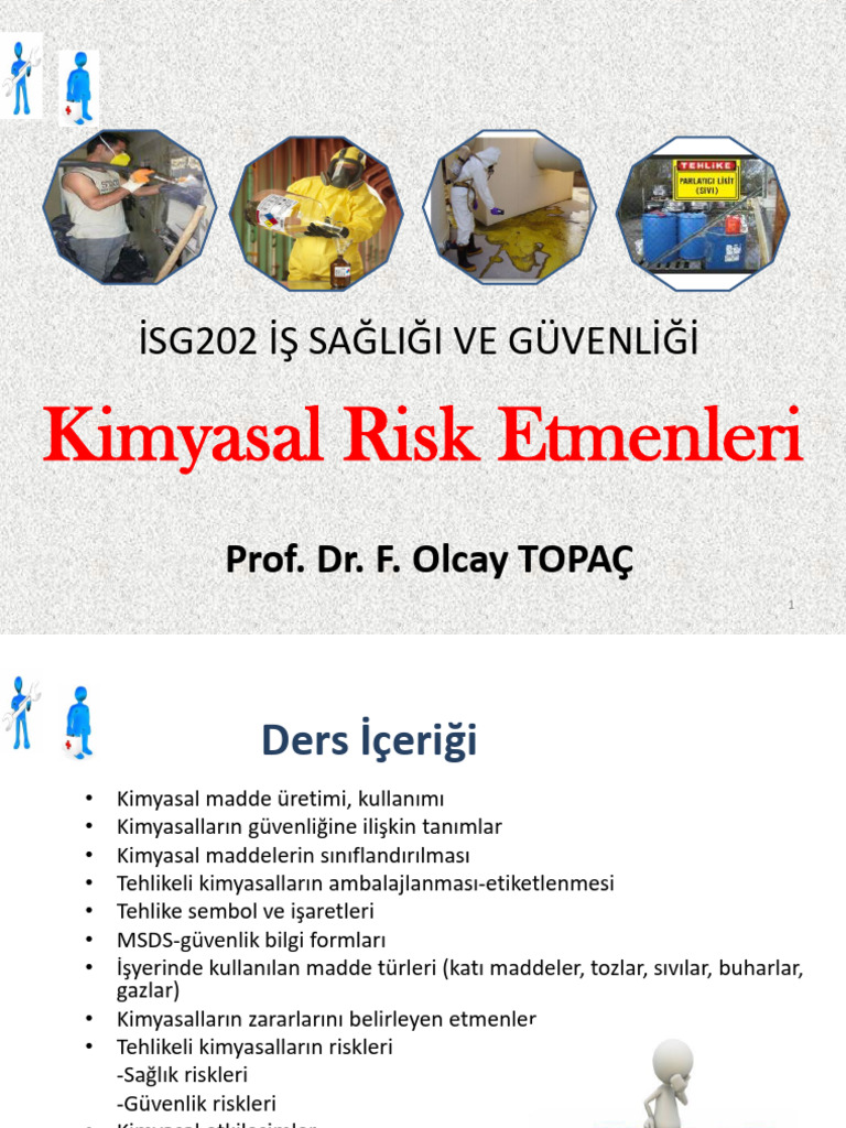 Ders 2-Kimyasal Risk Etmenleri-II | PDF