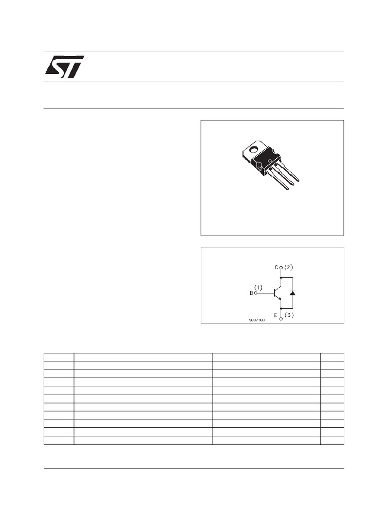 BUL39D NPN Power Transistor Specs | PDF | Bipolar Junction Transistor ...