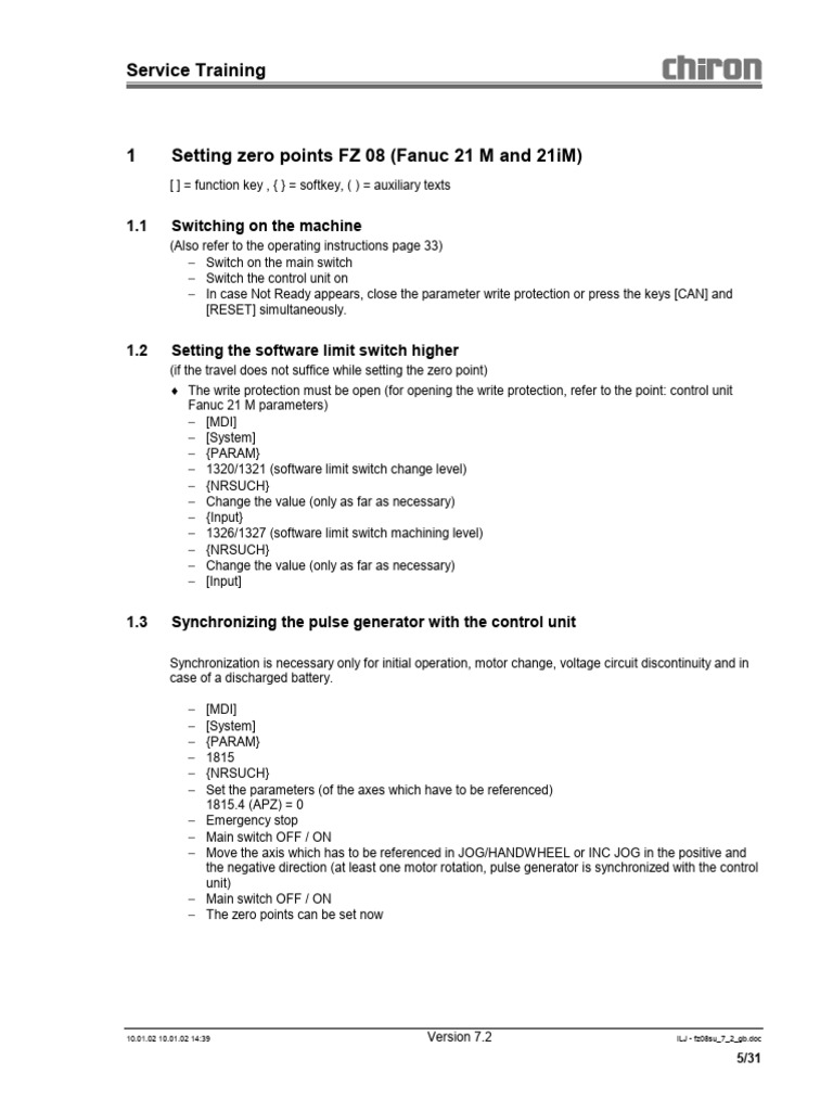 FZ 08 Zero Point Setup Guide | PDF | Mechanical Engineering | Equipment