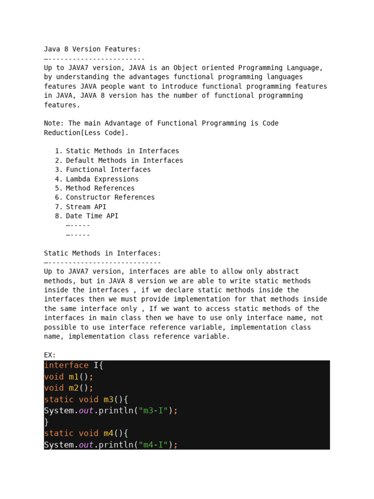 Java 8 Functional Programming Features | PDF | Anonymous Function ...