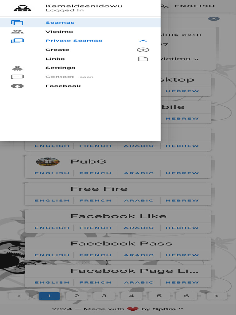 Sp0m User Victim Statistics | PDF