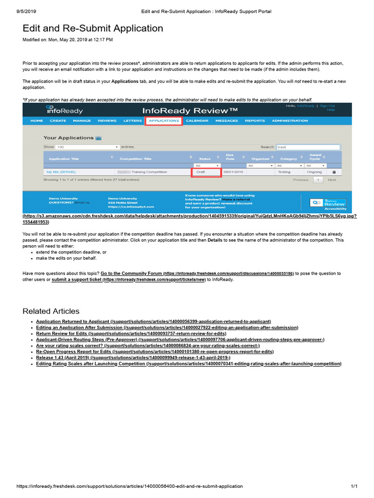 Edit and Resubmit Application Guide | PDF | Software | World Wide Web