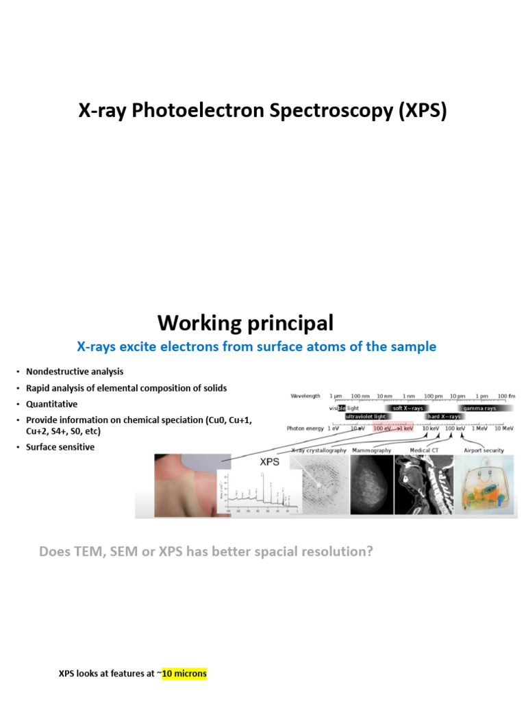 X-ray Photoelectron Spectroscopy Overview | PDF | X Ray Photoelectron ...