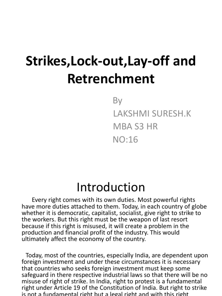 difference between layoff and lockout