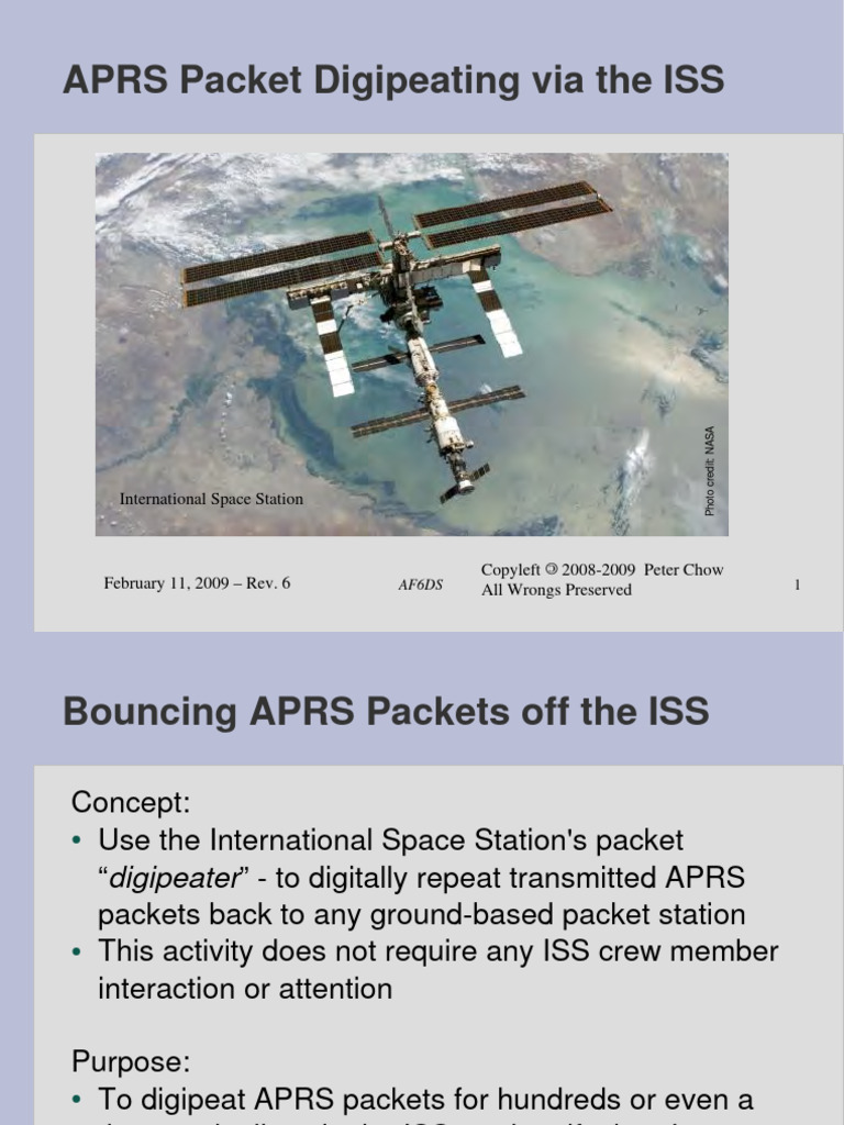APRS Packet Digipeating Via The ISS | PDF | Antenna (Radio ...