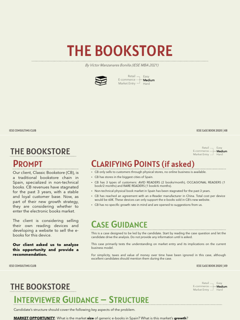 Classic Bookstore E-Book Market Entry Analysis | PDF | Gross Margin | E ...