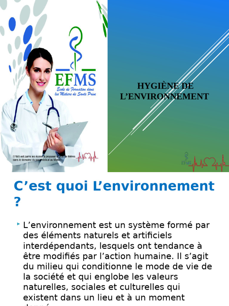 Hygiène de l'Environnement et Santé | PDF | Environnement naturel | la ...