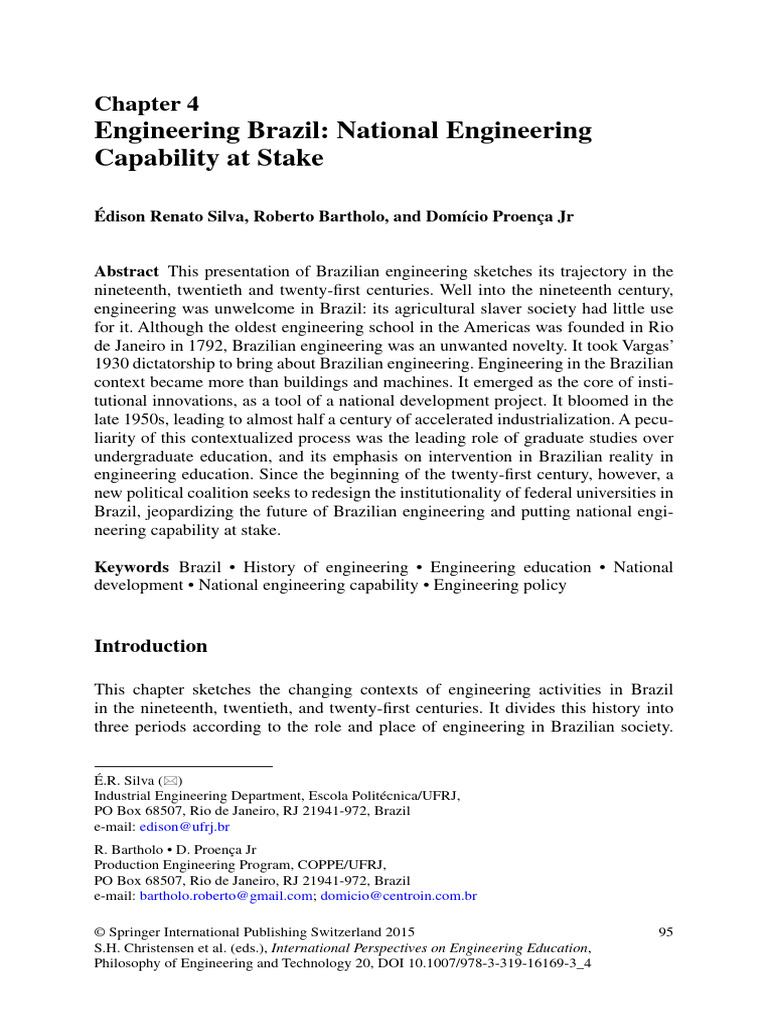 Brazilian Engineering: A Historical Overview | PDF | Brazil | Rio De ...