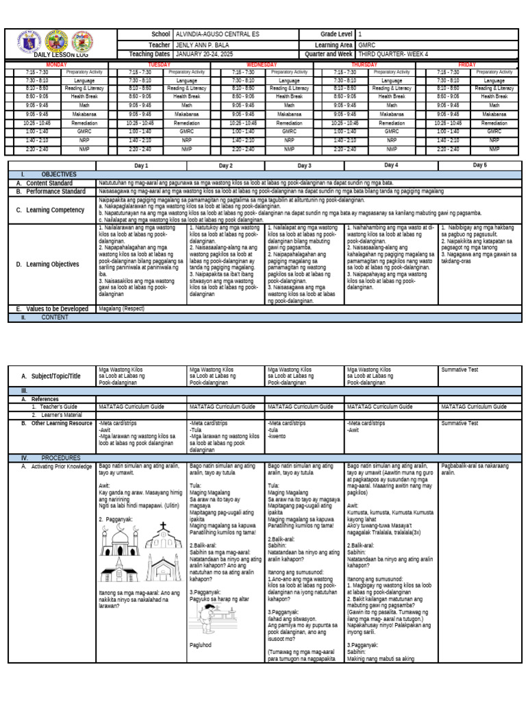 DLL Week4 GMRC | PDF